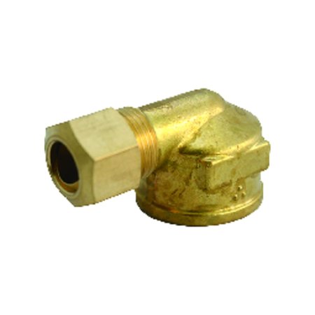 JMF 3/8 in. Compression X 1/4 in. D FPT Brass 90 Degree Elbow 4503744
